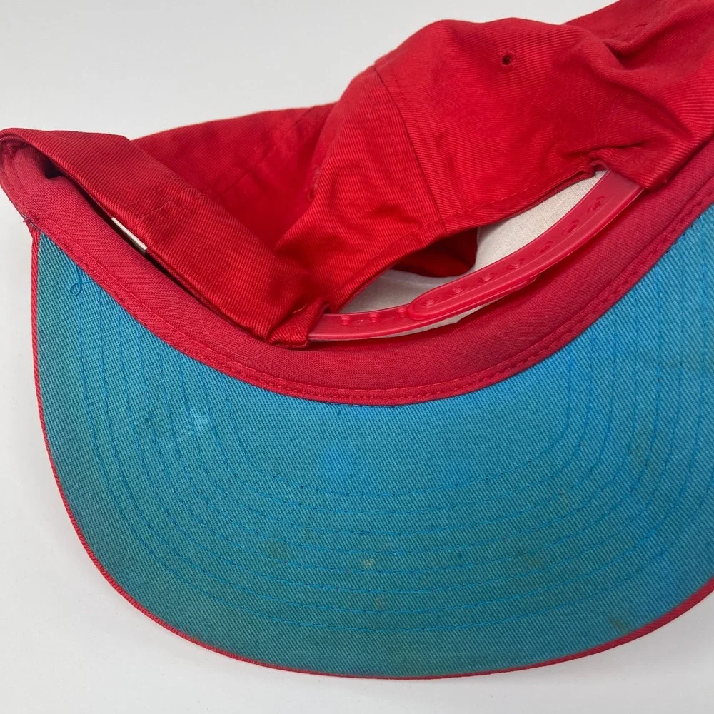 Vintage 90s Avon Dont Worry Ill Fix It Hat Red Novelty Handyman Mechanic Cap